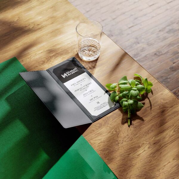 Elegant Leather Menu Printing